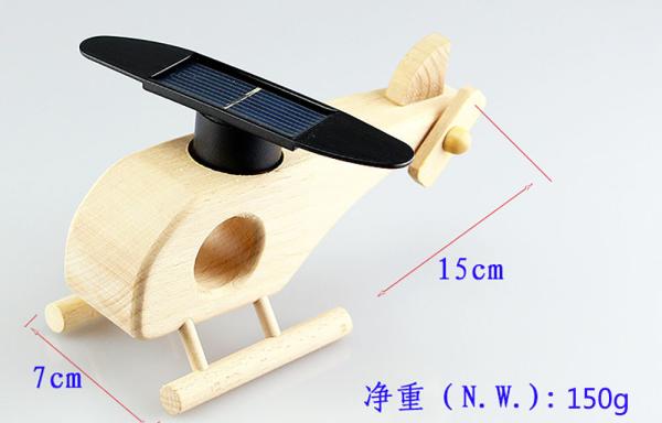 Handmade Decorative Solar Power Educational Toys Promotional Gifts Wooden Airplane Model