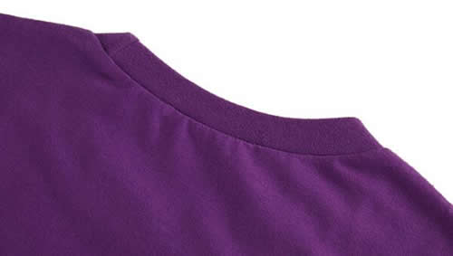 Round neck logo printed Purple color short sleeve cotton T-shirt, customized design, promotional gifts