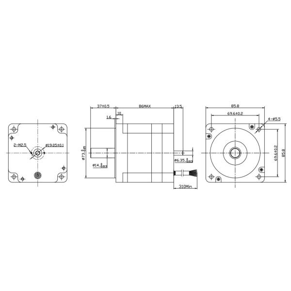 48V Brushless Dc Motor 220W 86mm 3000RPM  for Turkish barbecue machine