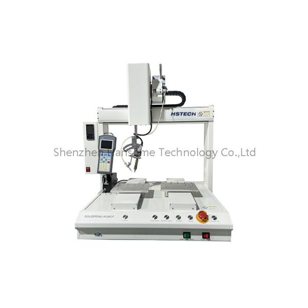 4 Axis Automatic Soldering Robot Hiwin Linear Guide Auto Cleaning Iron Head Alignment