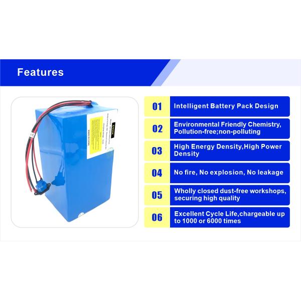 Enook 48V 60V 72V 40ah Электровелосипед Литий-ионный аккумулятор Синий тип