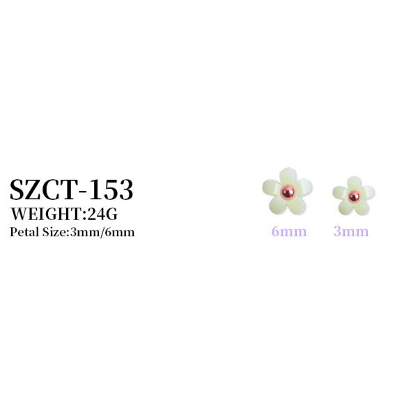3D Resin Candy Color Nail Decoration Flower With Rhinestone for Nail Salon and Plastic