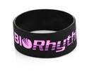 25MM wide black cheapest silicone bracelets black bands infill purple