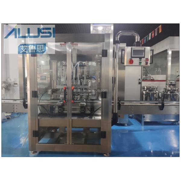 Производственная линия пластиковой бутылки Ailusi SUS304&316L жидкостная заполняя покрывая с обозначать круглой бутылки
