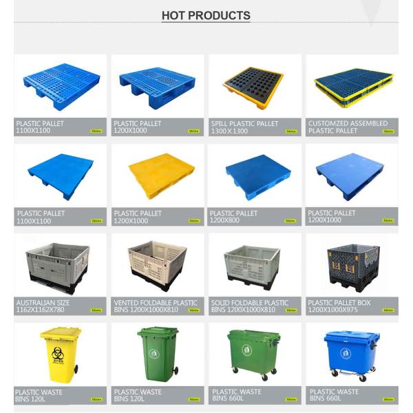 1T Dynamic Load Foldable Plastic Pallet Box Container Single Faced Style and Durable