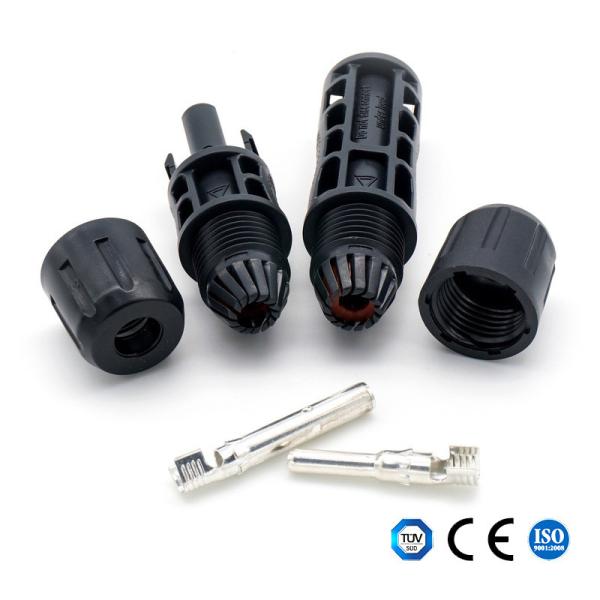 TUV Approved 2.5mm 4mm 6mm Male and Female Solar PV Connector IP67 1500V DC 30A Dust Resistant UL94-V0