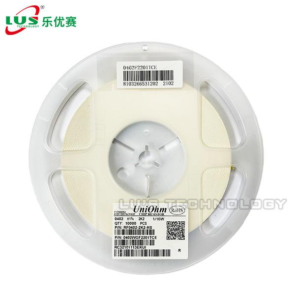 Thick Film Chip Resistors 0402WGF2201TCE 2.2kΩ ±1% 1/16W SMD 0402 Series