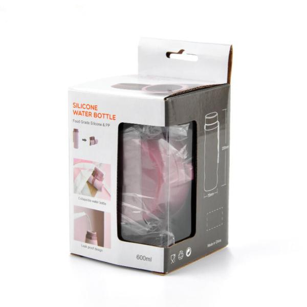 Portable Sports Collapsible Travel Water Bottle , Silicone Drinking Water Bottle