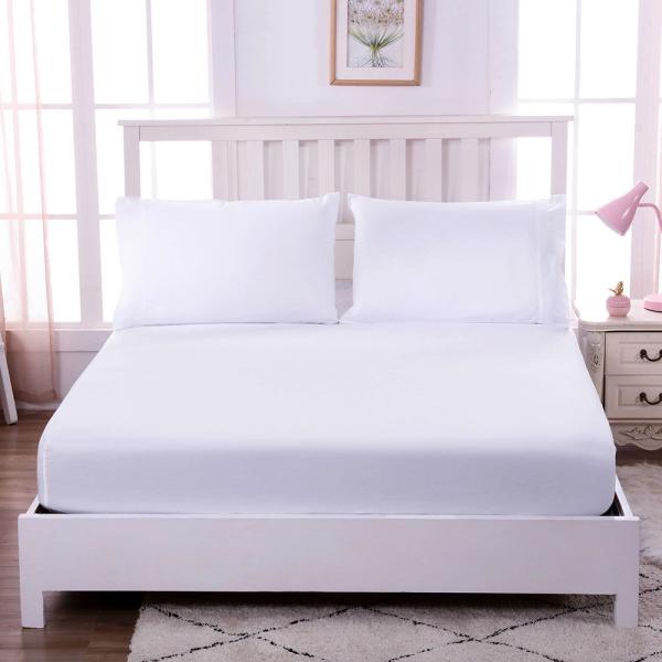 Soft Cotton Bedding Set King White Breathable 400 Thread Count Cotton Sheets