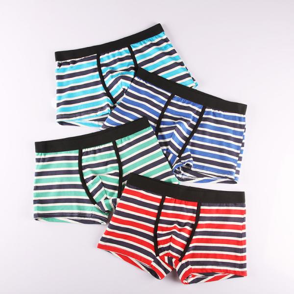 95% cotton Mens Striped Cotton Stretch Men Briefs Boxers Underwear