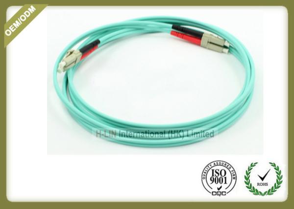 Duplex OM3 LC To LC Multimode Fiber Optic Patch Cable Jumper For Telecommunications