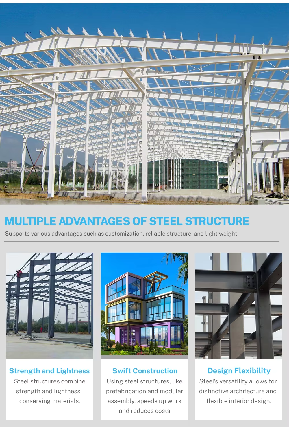 Cheap Prefabricated Workshop Prefab Steel Structure Storage Modular Warehouse Metal Construction Shed Storage Building