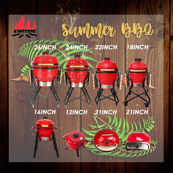 KIMSTONE Kamado Barbecue 21 Inch De Table for Garden Stone Tandoor Komoto Grill Parrilla weber Rvs Gift