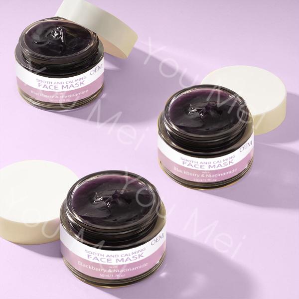 Natural Blackberry Sleeping AHA BHA Hydrojelly Mask Oil Control Refreshing Exfoliating Glowing