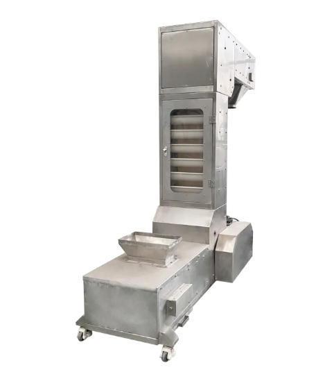 Elevador de cangilones tipo Z con capacidad de 20 m3/h para procesamiento de alimentos