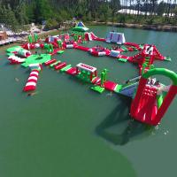 parc aquatique gonflable d'amusement commercial de PVC de 0.9mm pour des jeux de l'eau de lac