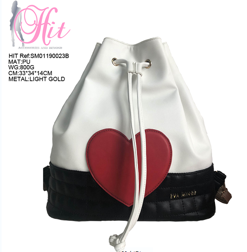 Elegant custom ladies faux PU leather bagpack women backpack