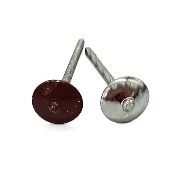 Galvanized Steel Roofing Nail – Large Flat Head & Grooved Shank for Anti-Slip Grip