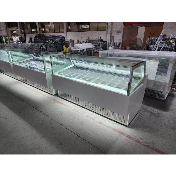 Frost Free Ice Cream Display Showcase With Digital Controller For Catering Businesses