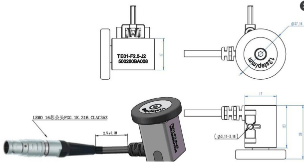TMTeck Universal Mini-Wheel Encoder, Compatible with Olympus NDT Standard PA Wedges for Phased Array UT Inspection