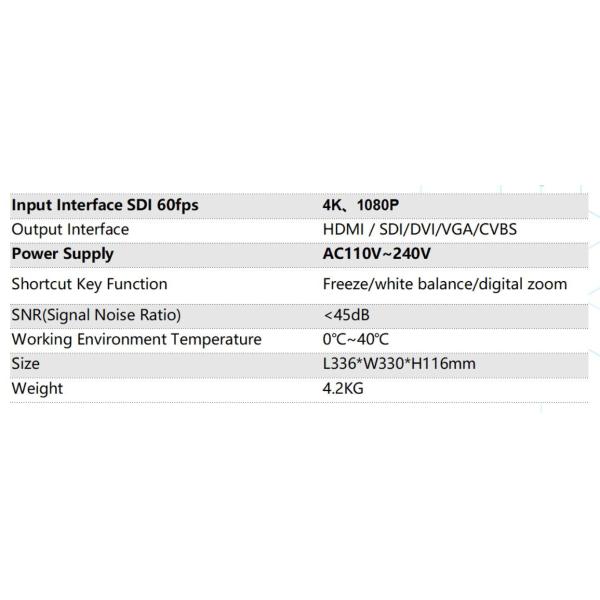 15.6 Inch 4K Medical Endoscope Camera with 8h Battery IPX8