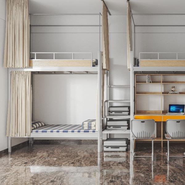 Support customization High Grade Quality Guaranteed Full Size Black Color Bunk Metal Frame Twin Bunk Bed