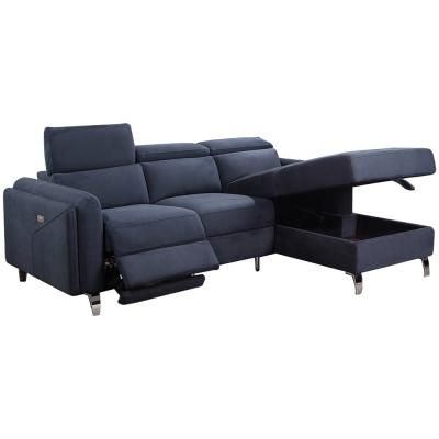 Folding Nontoxic L Shaped Convertible Sofa Anti Abrasion With Storage