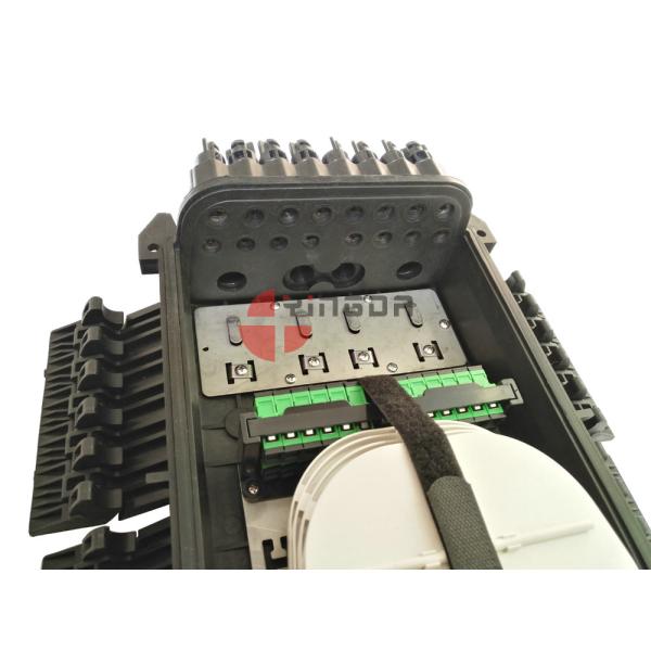16 Outputs Fiber Cable Joint Box , Black 1 x 16 Splitter Optical Fiber Cable Joint Closure