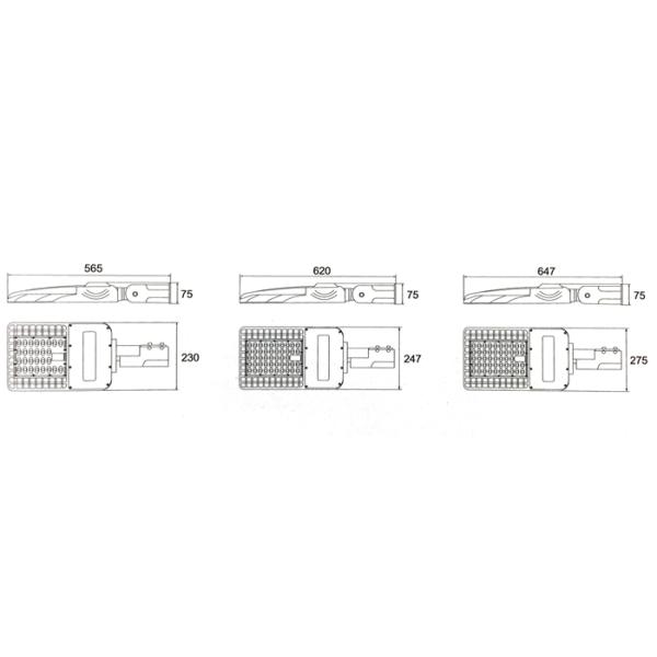 50W 100W Module Outdoor LED Street Lights In Highway, Main Road LED Light Fixtures IP65 Led Street Lights