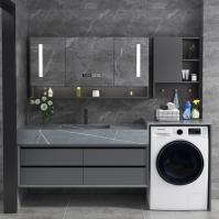 Armário novo Gray Topcoat Watertight Plywood do espelho do banheiro do diodo emissor de luz do estilo