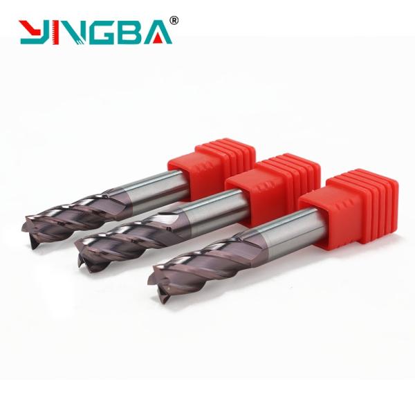 YINGBA CNC Router Bits Solid Carbide HRC 45/55/60/70 Metal Milling Cutter for Steel Iron Copper Aluminum Metal Cutter