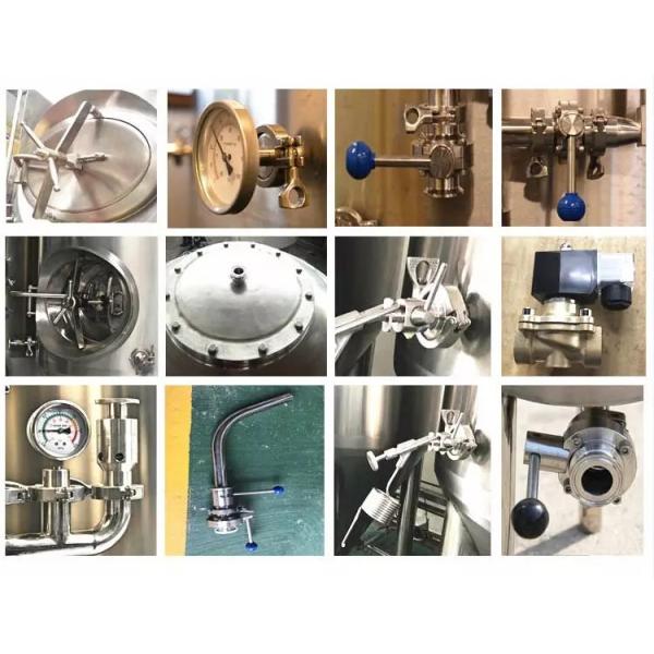 5BBL Customize Stainless Steel Hot Liquor Tank With Liquor Gauge Thermometer Ball valve Movable Wheels