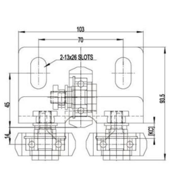10mm/16mm SS304 Roller Guide Shoe Passenger Elevator Spare Parts