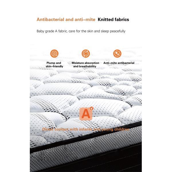 Modern Bedroom Mattress with Honeycomb Breathable Structure and Double-layer Support