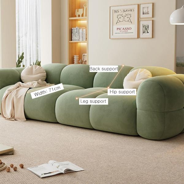 Bedroom Loveat Couch Sofa Fabric Sectional Style Small Futon Sleeper 3 Seater for Living Room