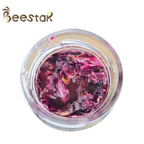Mel cru puro Mel natural de abelha Sem aditivos Rosa Petal Jam Com Mel Molho de Chá Rosa Saborizado Mel