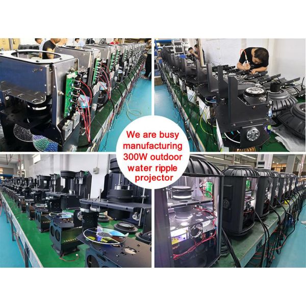 300W Outdoor LED Water Wave Projector Light Motorized Zoom IP65 Architectural Lighting