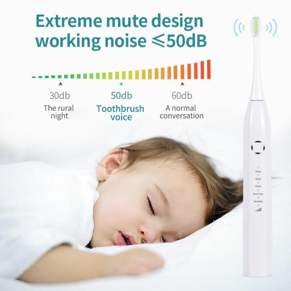 1200mAh Rechargeable Electric Toothbrush IPX7 Waterproof Multipurpose