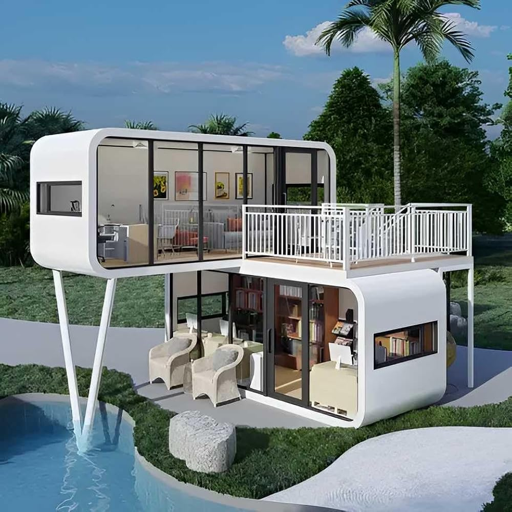 6м Apple Capsule House Cabin Container Оцинкованная стальная конструкция