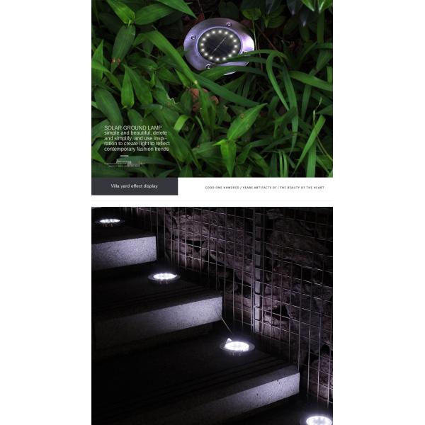 Prenda impermeable al aire libre IP65 de las luces de tierra solares del ODM 600mAh 8 LED