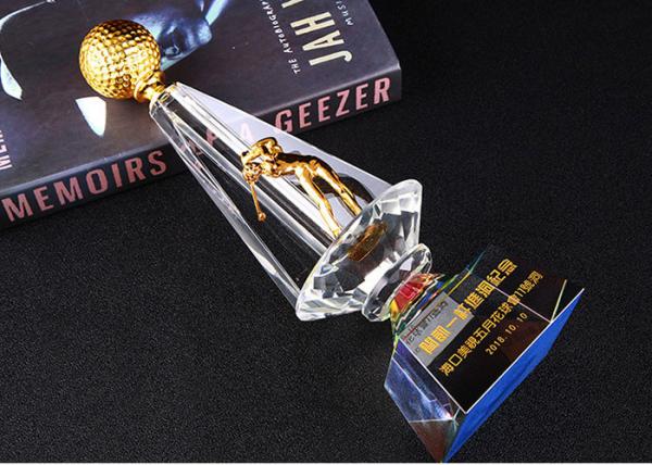 Hole In One Golf Trophy Cup , Custom Logo Golf Tournament Trophies