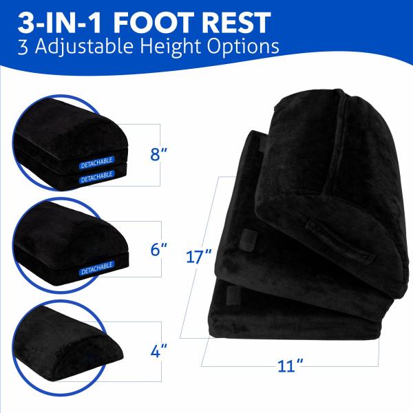 Customized Color Avalibaled 2022 Tall Adjustable Foot Rest Under Desk cushion for Warm Cozy Feet