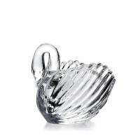 O castiçal de vidro do vintage da cisne do OEM para o casamento LFGB certificou