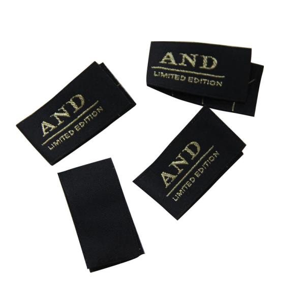 Durable Woven Neck Labels for lady clothing personized size color shrink proof