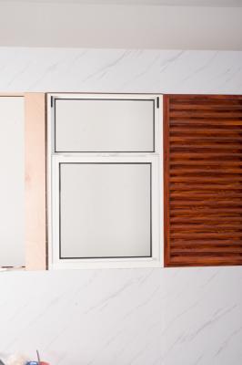 White up down Aluminium Glass Window Powder Coating Corrosion Resistant