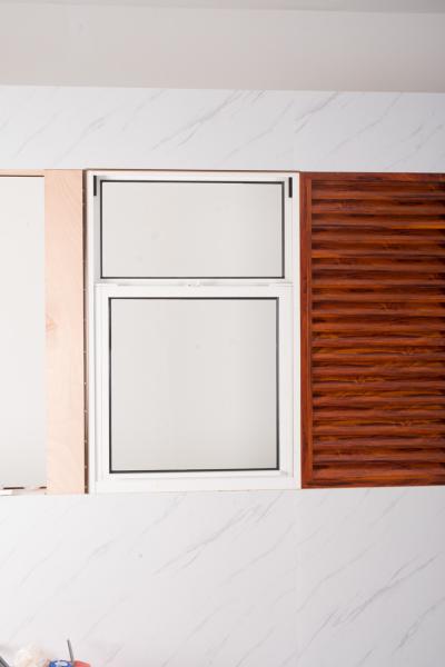 White up down Aluminium Glass Window Powder Coating Corrosion Resistant