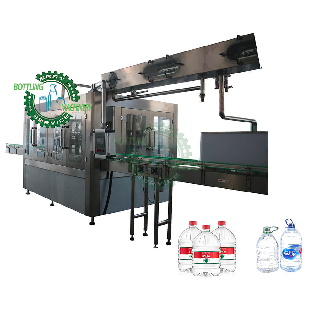 Automatic Rotary Type 3 in 1 3L 4L 5L PET Plastic Bottle Pure Drinking Mineral Spring Fresh Water Rinser Filler Capper Machine