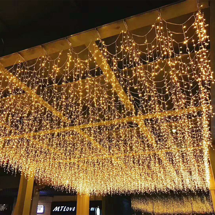 Twinkle Star LED Window Curtain String Light Wedding Party Home Garden Bedroom Outdoor Indoor Wall Decorations Warm Normal White
