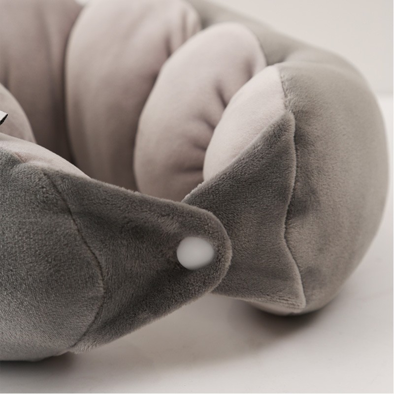 Folding U-shaped Neck Pillow for Student Office Nap Travel PP Cotton Filling
