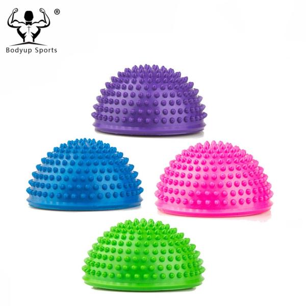 PVC Inflatable Half Ball Foot Massager , Durable Half Balls For Feet 16*9 Cm